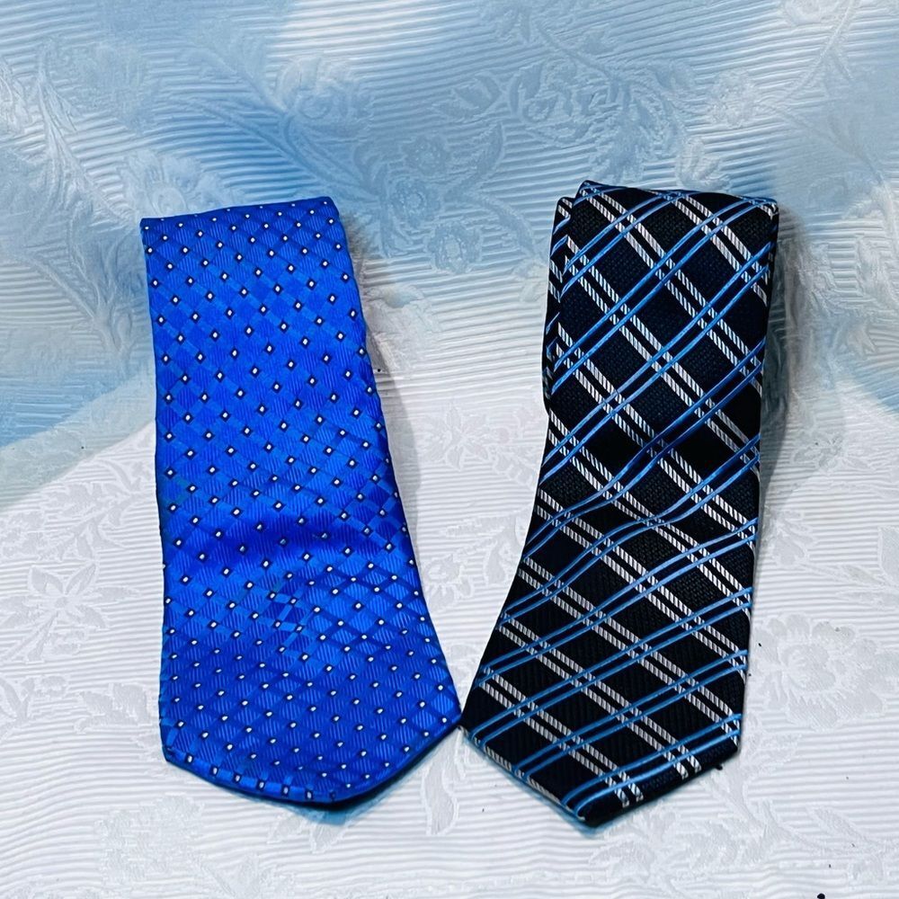 NORDSTROM MENS SHOP TIES 100% SILK BLUE GRAY DIAGONAL STRIPED 59"X3.5"‎ NWT